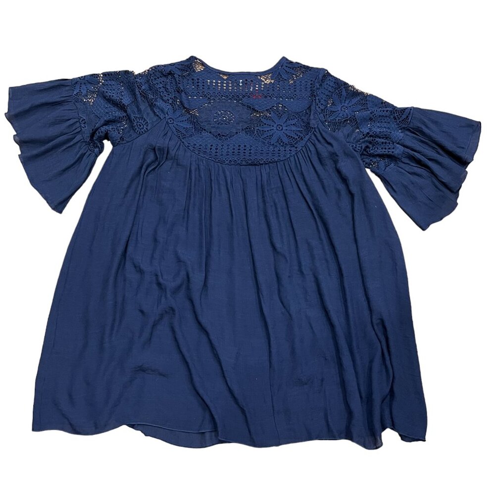 Avenue A-line Pullover Lace Mini Dress, NWT, Navy, 22/24 - Picture 5 of 9